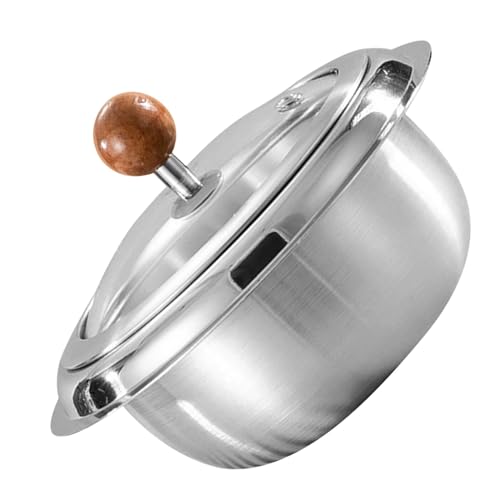 Veemoon Stainless Steel Korean Rice Cooking Pot with Lid - Versatile Soup Stockpot for Ramen, Pho, and Stews, Durable Cooking Bowl for Induction and Stove Use