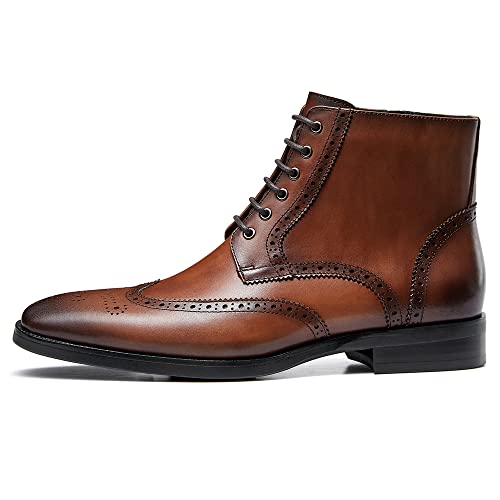 Image of GIFENNSE Mens Dress Boots Mens Chukka Boots Formal Chelsea Boots Mens Leather Boots Oxford Boots for Men