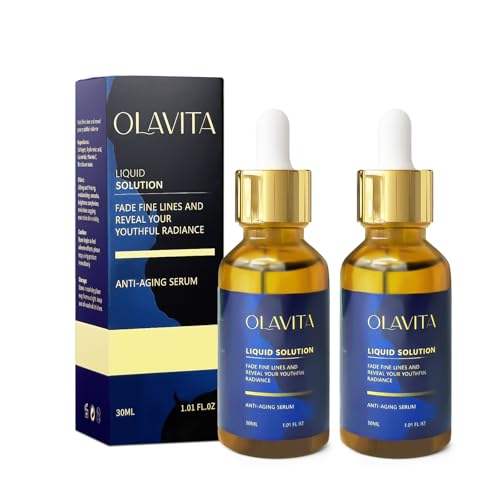 OLAVITA Facial Serum Vitamin C and E Firming Anti-Aging Facial Serum Stimulates Skin Collagen Production Reduces Fine Lines and Wrinkles for a Youthful Glow (Pack of 2)