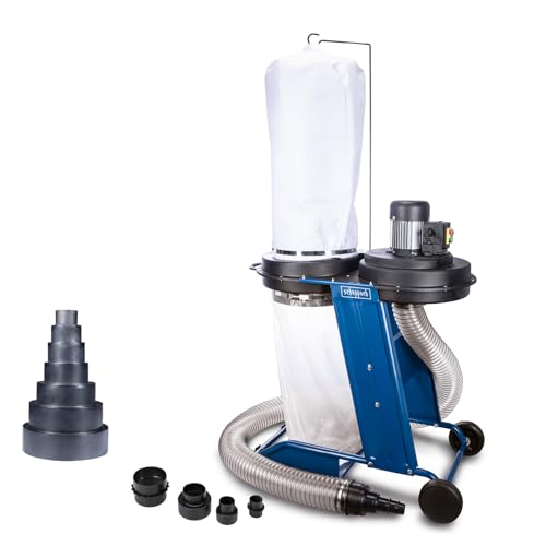 Scheppach Absauganlage HD12 Absaugung | 550W, Luftleistung 1150m³/h, Füllmenge 75L, Schlauch- Ø/-länge 100mm/2300mm, Fahrvorrichtung | inkl....