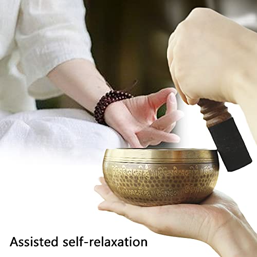 Set Tibetische Klangschalen- Buddhas Augen Meditationsschale Handgefertigt in Nepal Meditationsschale, für Meditation, Yoga, Achtsamkeit, authentisch Meditationsklangschale, Meditations-Chakra-Heilen - Image 3