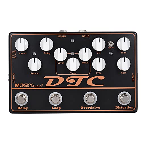 SHUIYUE DTC Pédale d’effets pour Guitare électrique 4 en 1 Distorsion + Overdrive + Boucle + Delay,Pédale d’effet Chorus… - Les Beatles, Paul McCartney, John Lennon, RIngo Starr, George Harrison SHUIYUE DTC Pédale d'effets pour Guitare électrique 4 en 1 Distorsion + Overdrive + Boucle + Delay,Pédale d'effet Chorus… – Image 5
