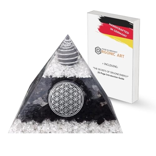 ORGONIC-Art Orgonite Pyramid Inspired by Wilhelm Reich with Shungite Elite Shungite & Silver a Symbol for a consciously Shaped Room Atmosphere in Todays Modern Environment of WLAN 5G & More.