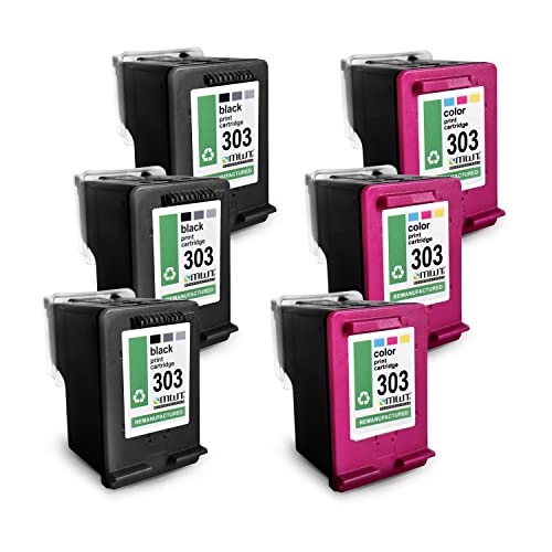 Cartouches HP 303 XL de rechange pack de 6 noir et couleur pour Envy Inspire 7920e
