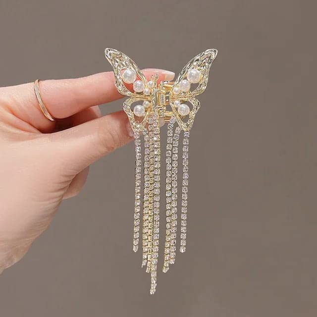 HONEY ACCESSORIES 1 Pcs Rhinestone Butterfly Clutcher Butterfly Hair Clips Pearl Tassel Barrettes Halloween Metal Accessories Decorative Pins For Women Girls (B0BT22XLPC) Amazon Price History, Amazon Price Tracker
