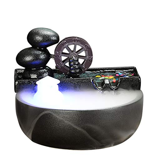 Desktop-Wasserfall Keramik Brunnen Büro Desktop Kreative Dekoration Wohnzimmer Aquarium Innenbrunnen Cover