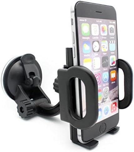 CAT S61 Compatible Car Mount Windshield Phone Holder Swivel Cradle Stand Window Glass Dock Suction Black Multi Angle Rotation