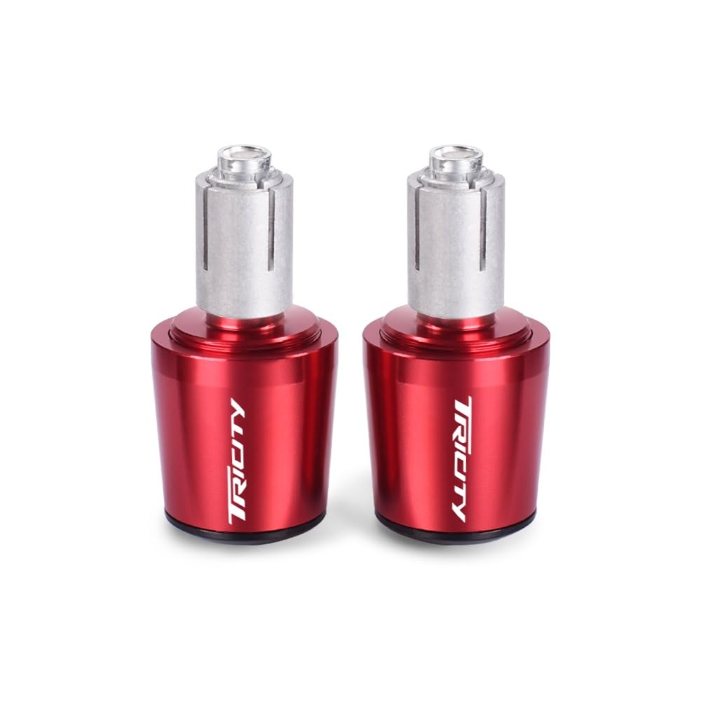 Puños de manillar CNC para Tricity 125 y 155 en aluminio anodizado rojo