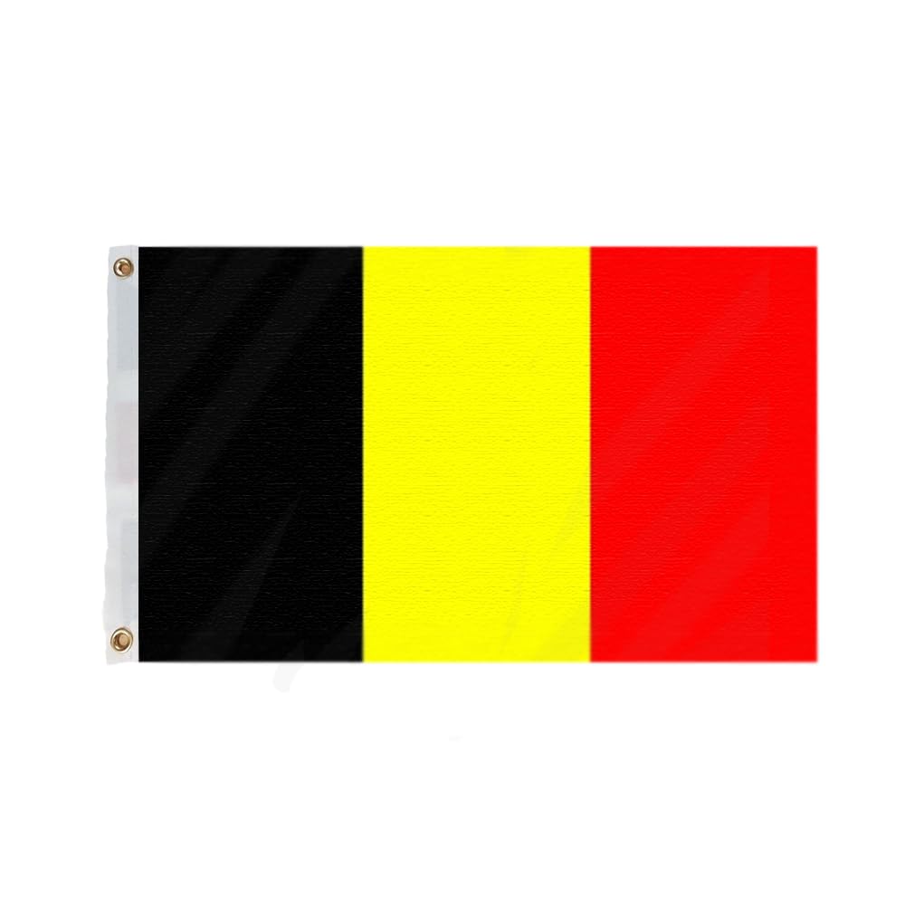 Flagmax Belgian Flag 5ft x 3ft, Durable Belgium Flag with Eyelets, High-Quality Flag of Belgium, 150cm x 90cm