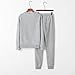 Women’s Solid Color Tracksuit Two Piece Outfit Long Sleeve Slit High-Low Hem Pullover Tops And Sweatpants Sweatsuit Gray