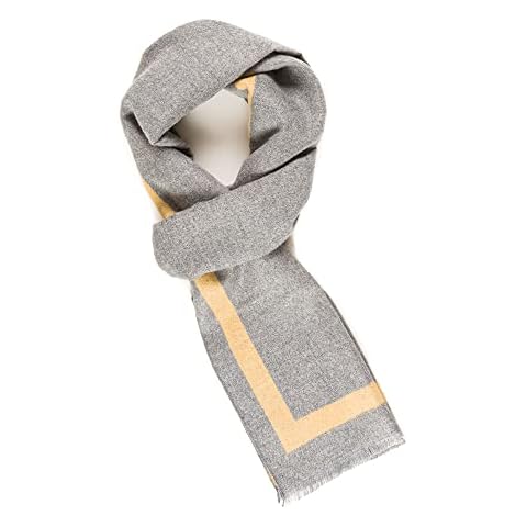 MELIFLUOS DESIGNED IN SPAIN Bufandas de Hombre de Rayas y Casillas Gris Cover