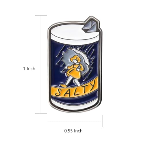 Salty Girl Enamel Lapel Brooches and Pins For Women Girls For Backpack Hat Bag, Set of 2/5/12, Navy Blue and Yellow2