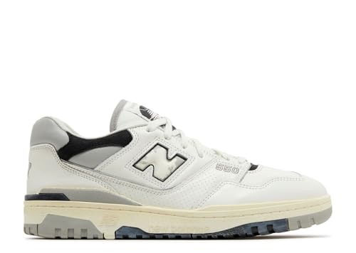 New Balance 550 Men's Sneaker, Sea Salt/Concrete/Black, Size 6