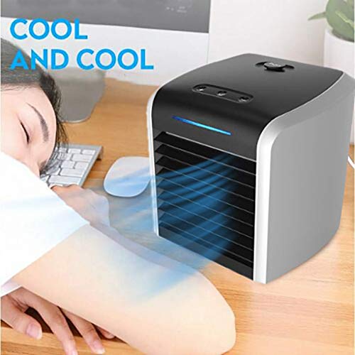 Image of Portable Air Conditioners - Portable Air Conditioner Effective Cooling Low Noise USB Charge Air Conditioner Fan with 3 Speeds 7 Colors for Office and Room