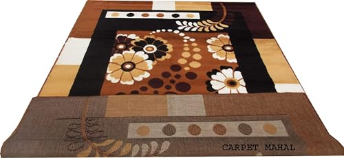 Image of Home Decore Acrylic Carpet for Your Living Room & Drawing Room Aywhere in Your Home Size - 6 X 8 Ft (Gold-K-1)