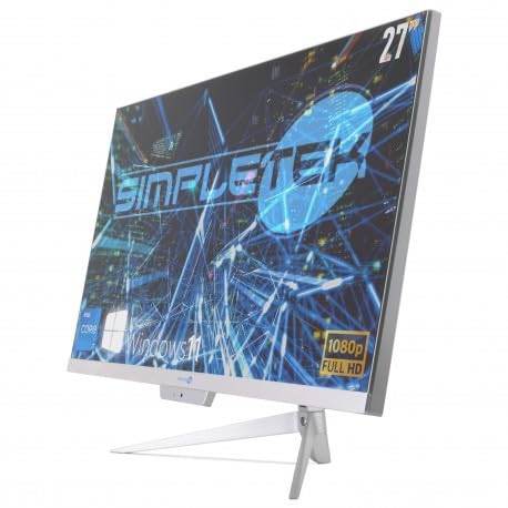 SIMPLETEK - PC All in One RGB Core i7 Windows 11 Pro 27" Full HD RAM 16 GB SSD 960 GB | Webcam Integrata, WiFi5, Bluetooth | Computer Fisso Desktop