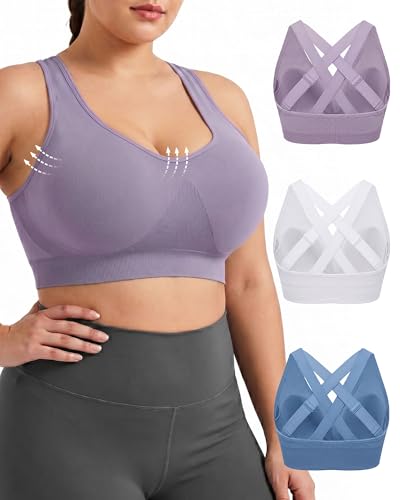 Image of FITTIN Adjustable Sports Bra for Large-Bust: Adjust Support for Workout | No More Settling Dial in Your Perfect Fit Full Coverage No Spillage for Gym & Yoga - for C-DDD Cup Plus Size Large Bust Women