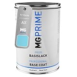 MG PRIME Vernice per auto Barattolo pronto all’uso per Mazda AX Glacial Blue Vernice di base 1,0 litri 1000ml