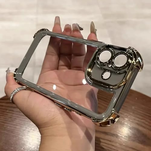 Coque de protection iPhone 11 gris transparent : robustesse militaire anti-choc en silicone