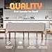 WEALUXE White Table Cloths for 8 Foot Rectangle Tables, 2-Pack, 60x126 inches, Water, Stain and Wrinkle Resistant, 200 GSM Washable Poly Fabric Tablecloths Rectangular, Elegant and Durable