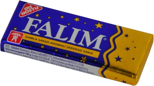 Falim Sugarless Plain Gum, Fruit Mix Flavoured, 20 Pack, 100 Pieces Each by Falim