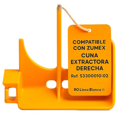 RO Linea Blanca ® Cuna Extractora Derecha S3300010:02 Repuesto Original compatible con Zumex Serie Posterior 207530 Saca Peladuras Muy Resistente Facil Limpieza Montaje Hosteleria Color Amarillo