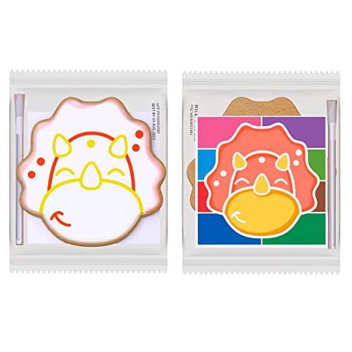 Decocookies - 16 Dinosaur Paint Your Own Cookie Kits - Vanilla Recipe - Individually Wrapped #TOP4