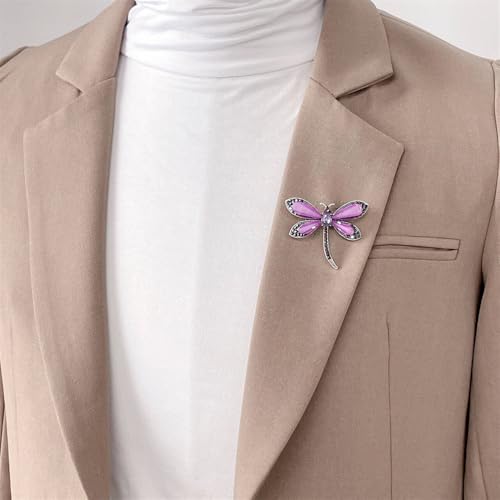 Image of Dragonfly Resin Brooch Lapel Pins for Women Girls Cute Elegant Animals Brooches for Dresses Suit Hat Bag Fashion Trendy Jewelry Ceremony Banquet Decoration