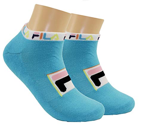 Fila Unisex 2-Pack Half Cushion No Show Socks (Medium(Women's shoe size 6-10/ Youth shoe 5-7), Explorer - Yellow)2