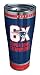 Tervis 1326642 NFL New England Patriots 6X Super Bowl Champion Stainless Steel Insulated Tumbler with Lid, 30oz, Silver