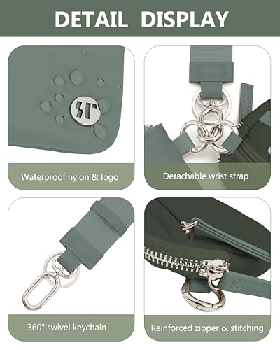 Image of Wallet Wristlet for Women, RFID Wallet Keychain with Dual Pocket | Nylon Wristlet Wallet with Coin Purse, ID Window, Card Holder and Small Wallet Design