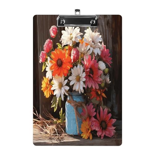 �t�@�[���t���b�V���t�����[ �X�v�����O�N���b�v�{�[�h �J���t���ŏ�v�ȃA�N�����N���b�v�{�[�h �����N���b�v�{�[�h ���^���N���b�v�t�� ���킢���v���X�`�b�N�N���b�v�{�[�h A4 �Ō�t �I�t�B�X�p(�W���T�C�Y 8.5�C���` x 12.5�C���`)