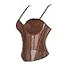 bawilom Corset Tops for Women Going Out Lace Mesh Date Night Fashion Outfits Clothes Crop Bustier Cute Party Club Strap Tank