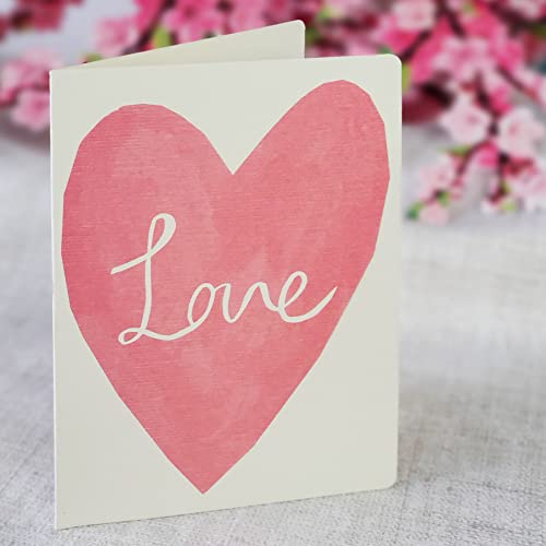 Freshcut Paper Pop Up Cherry Blossom Heart Wreath, 15 Inch Floral Paper Wreath, Reuseable Faux Flower Party Decoration & Indoor Wreath & Home Decor - 3D Popup Wreath With Blank Card #TOP5