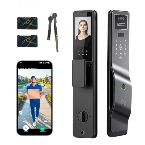 3D Face Recognition Door Lock with Camera, Smart Video Doorb