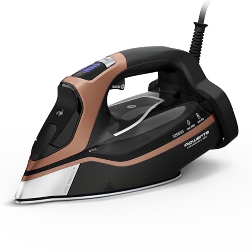 Rowenta Steamforce Pro - Plancha de vapor de 3200 W, golpe de vapor de 75 g/min, distribución de vapor óptima, 5 preajustes, protección antigoteo, función antical, resistencia a los arañazos, DW9520