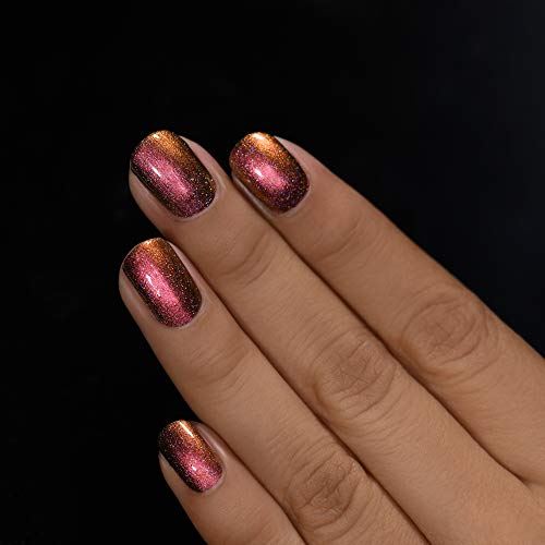 Image of ILNP Greatness (H) - Red to Gold Holographic Ultra Chrome Nail Polish, Chip Resistant, 7-Free, Non-Toxic, Vegan, Cruelty Free, 12ml
