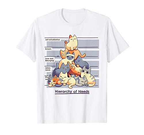 Cats Psychology Theory Hierarchy of Catlover Needs T-Shirt