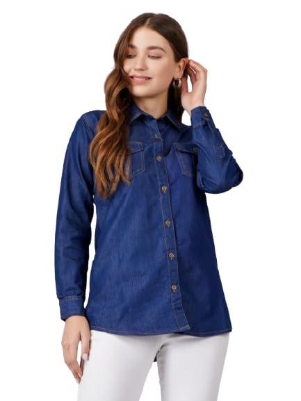 Long Denim Shirt for Women-picture-51