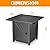 Xbeauty Propane Fire Pit Table, 28" Outdoor Gas Fire Pit Table, 40,000 BTU Auto-Ignition Fire Tables with Lid, Rain Cover and 3 Pounds Lava Stones for Outside Garden Backyard Deck Patio (Square)