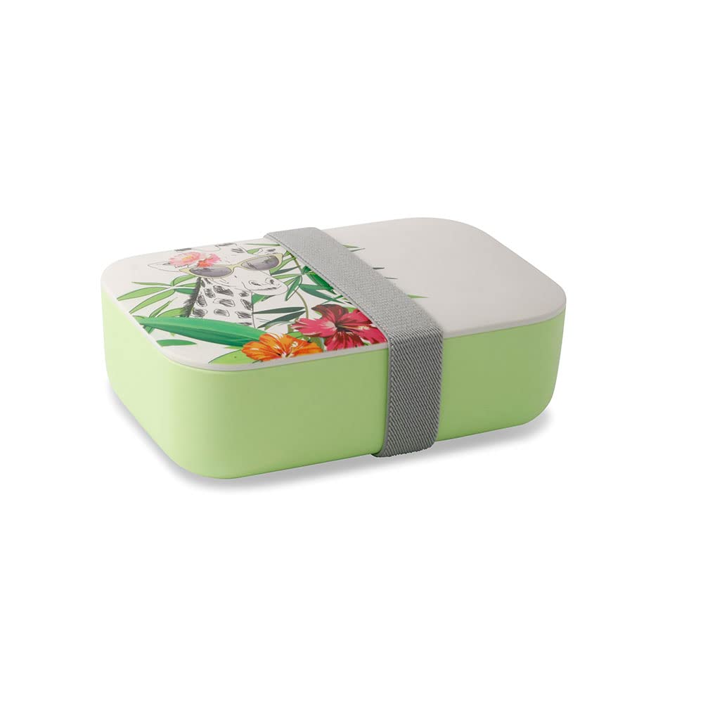 BIOZOYG 24x PLA Brotdose Giraffe Lunch-Box mit Deckel lebensmittelecht I Frühstücksdose für Erwachsene spülmaschinengeeignet I nachhaltige Pausenbox für Kinder I Vesperdose 18,8 x 12,5 x 6.3 cm