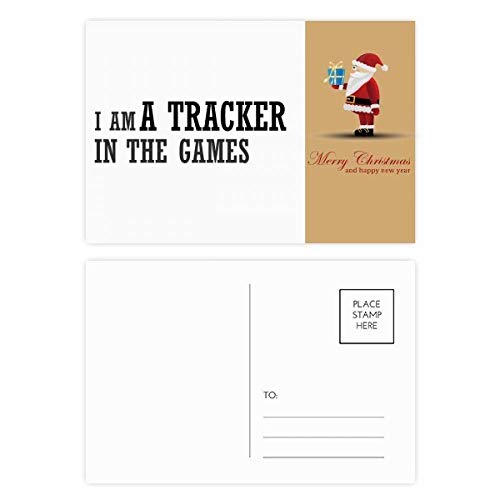 Cartes postales I am A Tracker de collection Père Noël avec impression haute définition