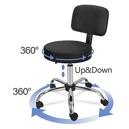 image for Nova Microdermabrasion Rolling Stool Swivel Salon Stool Chair Adjustab