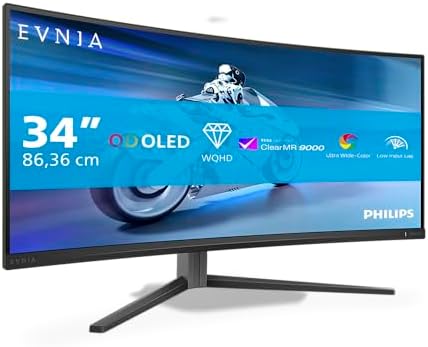 Philips Evnia 34M2C6500AM - 34 inch WQHD OLED curved monitor, 175...