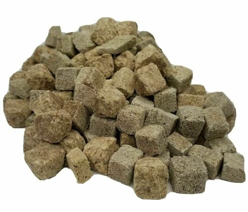 Aquatic Foods Inc. Brine Shrimp & Tubifex Freeze Dried Cube Mix, for Marine Fish, All Tropical Fish, Cichlids, Discus, Tetras, Goldfish, Angel Fish, Catfish, Ponds…1/4-lb