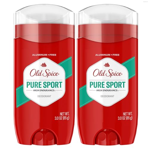 Old Spice High Endurance Deodorant for Men, Aluminum Free, 48 Hour Protection, Pure Sport Scent, 3.0 oz