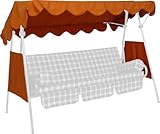 columpio jardin para adultos Incluye 2 lados de tela PE Angerer 804/11 - Techo solar 200 x 120 cm, incluyendo dos partes laterales de tela calidad PE