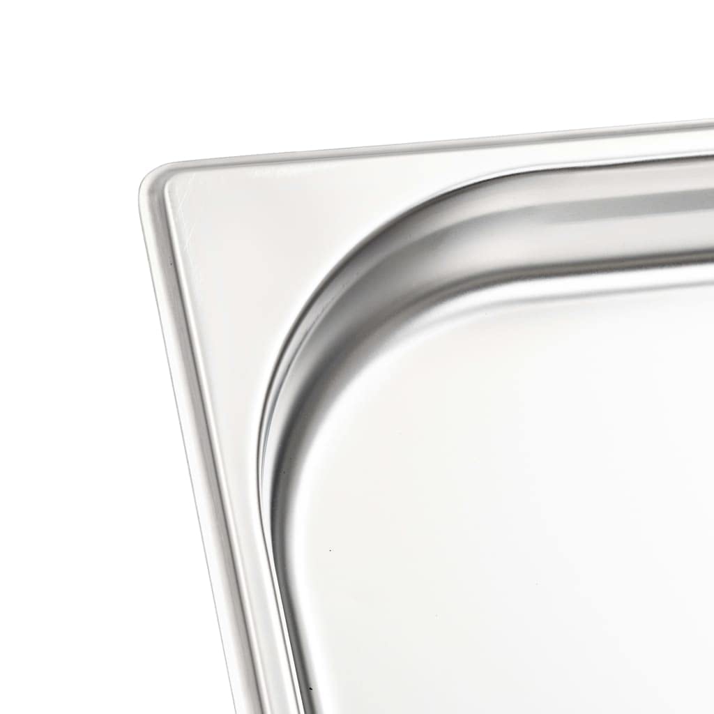 Genérico Bandejas Gastronorm 12 Unidades GN 1/4 20 mm Acero Inoxidable