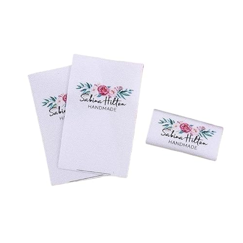 Etiquetas personalizadas para roupa, logótipo de correias de algodão ou etiqueta de costura de texto, etiquetas de roupa personalizadas (B)