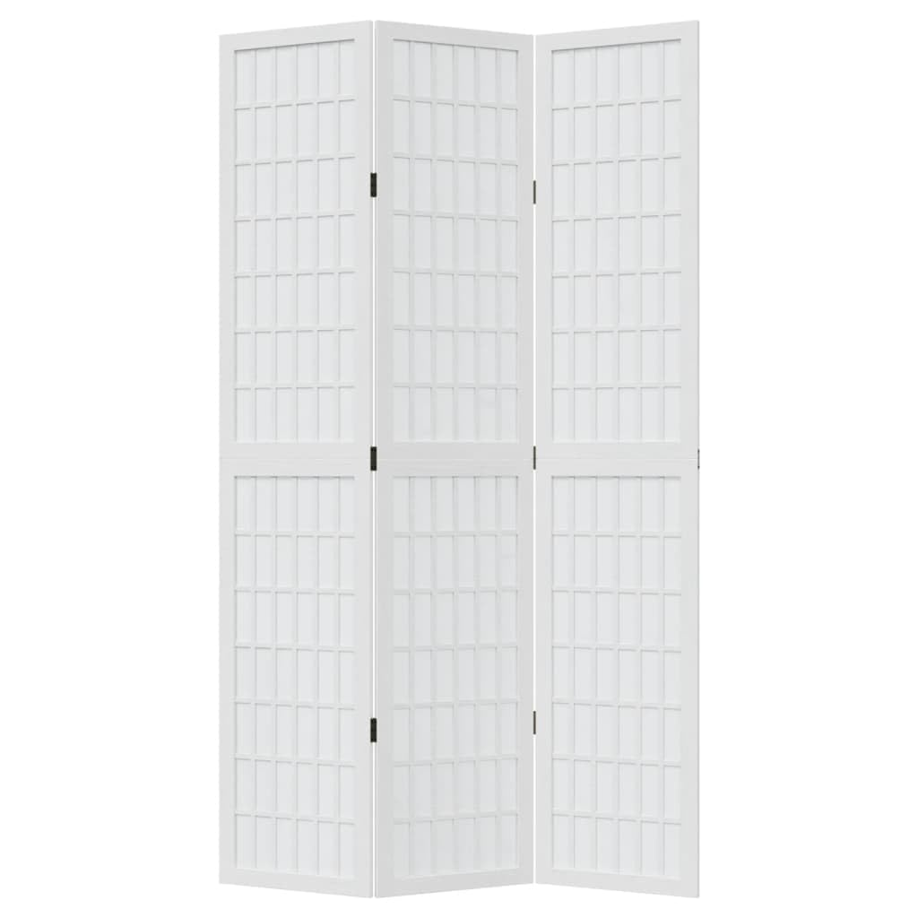 Biombo blanco de madera Paulownia maciza, 3 paneles plegable, separador de habitaciones, con marco estable y bisagras metálicas, pantalla de privacidad decorativa para sala de estar, dormitorio o